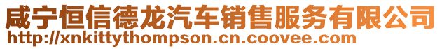 咸寧恒信德龍汽車銷售服務(wù)有限公司