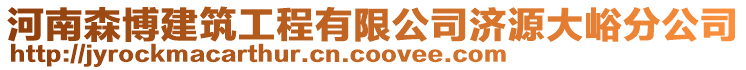 河南森博建筑工程有限公司濟(jì)源大峪分公司