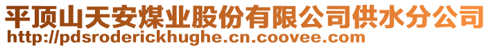 平頂山天安煤業(yè)股份有限公司供水分公司