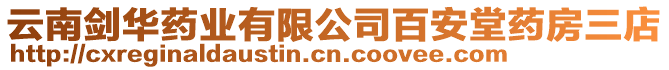 云南劍華藥業有限公司百安堂藥房三店