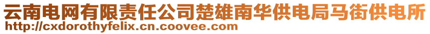 云南電網(wǎng)有限責(zé)任公司楚雄南華供電局馬街供電所