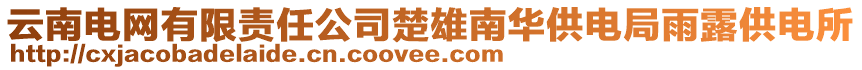 云南電網有限責任公司楚雄南華供電局雨露供電所