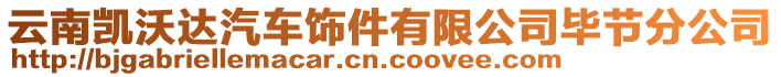 云南凱沃達(dá)汽車飾件有限公司畢節(jié)分公司