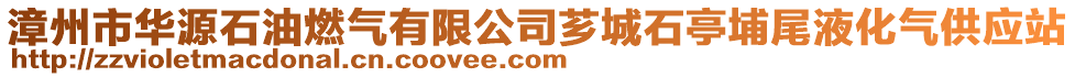 漳州市華源石油燃?xì)庥邢薰舅G城石亭埔尾液化氣供應(yīng)站