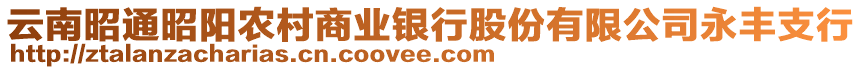 云南昭通昭陽農(nóng)村商業(yè)銀行股份有限公司永豐支行