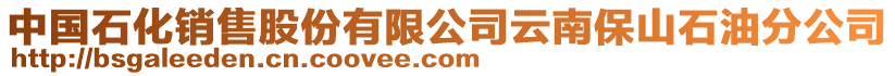 中國(guó)石化銷售股份有限公司云南保山石油分公司