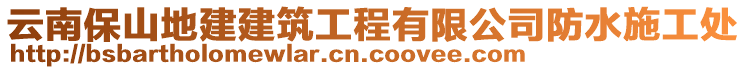 云南保山地建建筑工程有限公司防水施工處