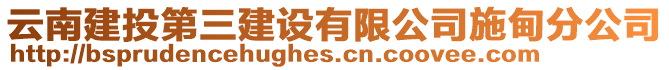 云南建投第三建設有限公司施甸分公司