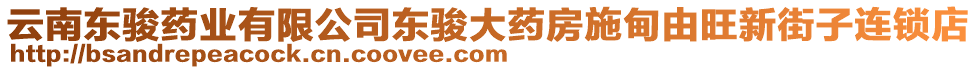 云南東駿藥業(yè)有限公司東駿大藥房施甸由旺新街子連鎖店