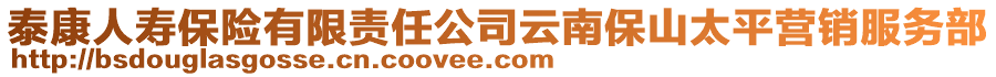 泰康人壽保險(xiǎn)有限責(zé)任公司云南保山太平營(yíng)銷(xiāo)服務(wù)部