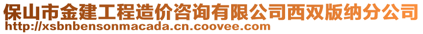 保山市金建工程造價(jià)咨詢有限公司西雙版納分公司