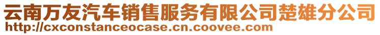 云南萬友汽車銷售服務(wù)有限公司楚雄分公司