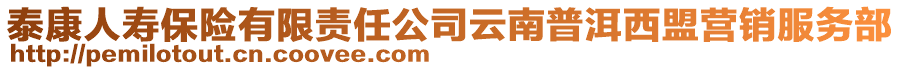 泰康人壽保險有限責任公司云南普洱西盟營銷服務部