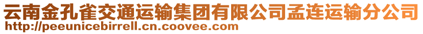 云南金孔雀交通運輸集團有限公司孟連運輸分公司