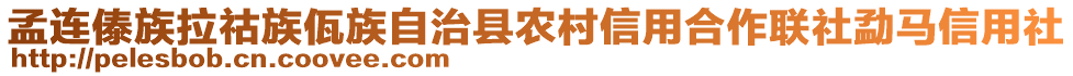 孟連傣族拉祜族佤族自治縣農(nóng)村信用合作聯(lián)社勐馬信用社