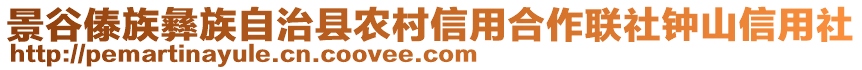 景谷傣族彝族自治縣農(nóng)村信用合作聯(lián)社鐘山信用社