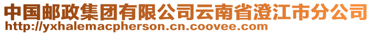 中國郵政集團(tuán)有限公司云南省澄江市分公司