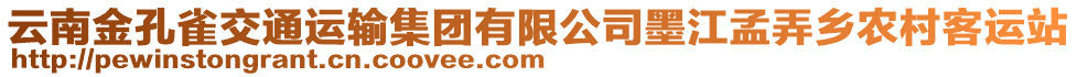 云南金孔雀交通运输集团有限公司墨江孟弄乡农村客运站