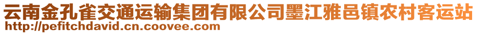 云南金孔雀交通運(yùn)輸集團(tuán)有限公司墨江雅邑鎮(zhèn)農(nóng)村客運(yùn)站