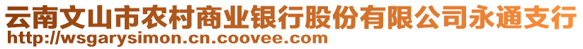 云南文山市農(nóng)村商業(yè)銀行股份有限公司永通支行