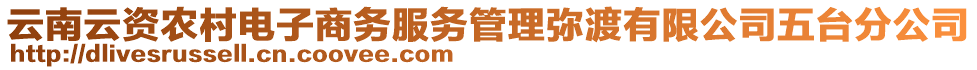 云南云資農(nóng)村電子商務(wù)服務(wù)管理彌渡有限公司五臺分公司