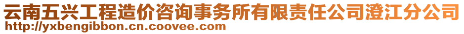 云南五興工程造價(jià)咨詢事務(wù)所有限責(zé)任公司澄江分公司