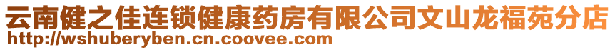 云南健之佳連鎖健康藥房有限公司文山龍福苑分店