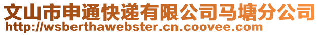 文山市申通快遞有限公司馬塘分公司