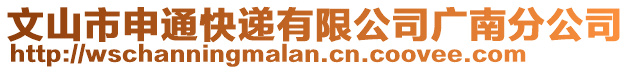 文山市申通快遞有限公司廣南分公司