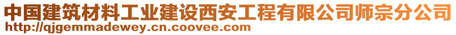 中國建筑材料工業(yè)建設(shè)西安工程有限公司師宗分公司