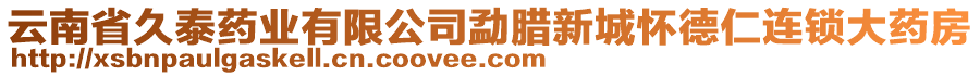 云南省久泰藥業(yè)有限公司勐臘新城懷德仁連鎖大藥房