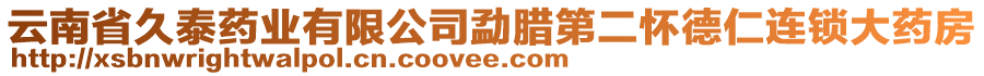 云南省久泰藥業(yè)有限公司勐臘第二懷德仁連鎖大藥房