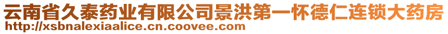 云南省久泰藥業(yè)有限公司景洪第一懷德仁連鎖大藥房