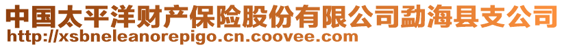 中国太平洋财产保险股份有限公司勐海县支公司