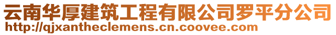 云南華厚建筑工程有限公司羅平分公司