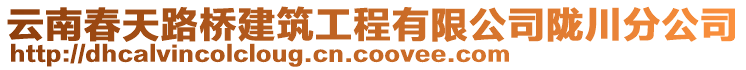 云南春天路橋建筑工程有限公司隴川分公司