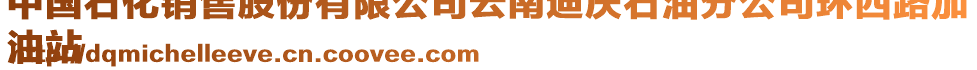 中國(guó)石化銷(xiāo)售股份有限公司云南迪慶石油分公司環(huán)西路加
油站