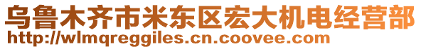 烏魯木齊市米東區(qū)宏大機電經(jīng)營部