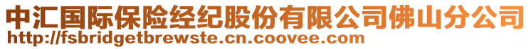 中匯國際保險經(jīng)紀股份有限公司佛山分公司