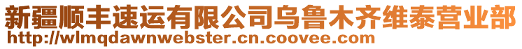 新疆順豐速運有限公司烏魯木齊維泰營業(yè)部