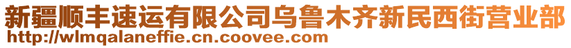 新疆順豐速運(yùn)有限公司烏魯木齊新民西街營(yíng)業(yè)部