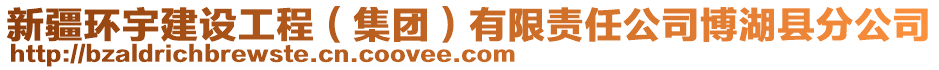 新疆環(huán)宇建設(shè)工程（集團(tuán)）有限責(zé)任公司博湖縣分公司