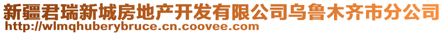 新疆君瑞新城房地產開發有限公司烏魯木齊市分公司