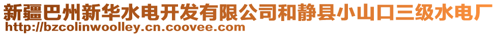 新疆巴州新華水電開發有限公司和靜縣小山口三級水電廠