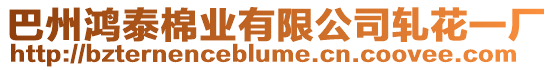 巴州鴻泰棉業有限公司軋花一廠