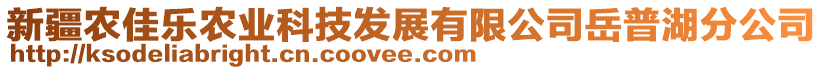 新疆農(nóng)佳樂農(nóng)業(yè)科技發(fā)展有限公司岳普湖分公司