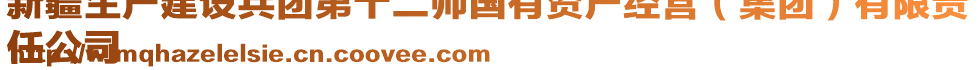 新疆生產(chǎn)建設(shè)兵團(tuán)第十二師國(guó)有資產(chǎn)經(jīng)營(yíng)（集團(tuán)）有限責(zé)
任公司