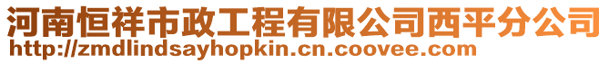 河南恒祥市政工程有限公司西平分公司