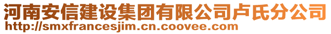 河南安信建設(shè)集團(tuán)有限公司盧氏分公司