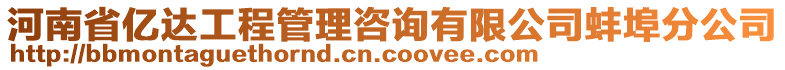 河南省億達工程管理咨詢有限公司蚌埠分公司